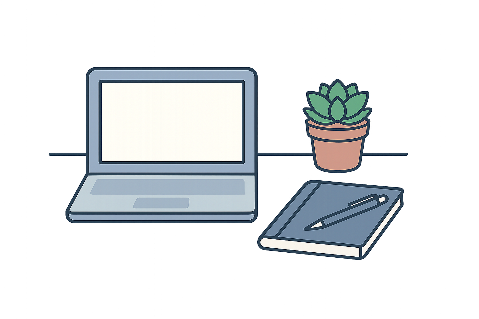 Organized and modern student workspace